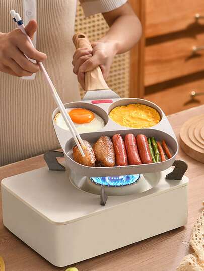 1 件厚鸡蛋香肠翅煎锅、温度计锅、早餐锅、烤盘