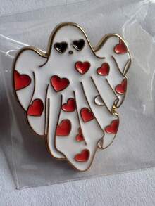 Boo-Tiful Halloween Brooch Pin - Cute Gothic Designs With Pastel Colors (Teal, Pink, Yellow, Mint), Lightweight Everyday Jewelry Badge For Halloween Party, Costume - Perfect Spooky Gift For Women & Teens, Halloween Decorations, Festive Accessories, Whimsical Design, Detailed Enamel Work, Decorative Accessory, Teen Fashion, Holiday Decorations, Accessory Costume Accessories Bag Charms Office Accessories