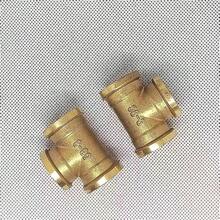 1/2pcs Brass T-Shaped Pipe Fitting, Internal Thread Connector, Standard Thread, Suitable For Hydraulic, Pneumatic, And Water Systems, Corrosion-Resistant Surface Treatment