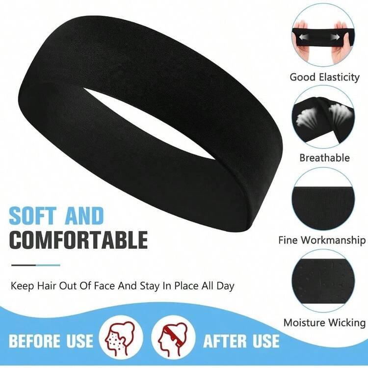 30 Pcs Sport Headbands Women Non Slip Stretchy Soft Fabric  display picture 2