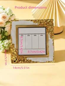 1 件卷轴细节开关插座墙贴，贴纸，墙贴花，乙烯基贴花，用于家居装饰，春季装饰品让您的家焕然一新，Rama 装饰贴纸 - 白色 - 查看 6