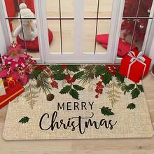 1/2/3 件装加厚 0.47 英寸/1.2 厘米圣诞厨房地垫套装 - 圣诞装饰，一品红图案，防滑记忆海绵底，适用于厨房、家庭办公室、洗衣房、浴室装饰 - 彩色 - 查看 17