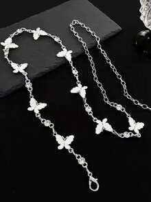 Europäisch-amerikanischer grenzüberschreitender Schmuck, minimalistisch-modische, massive Ketten-Hüftkette, Körperkette, personalisierter Punk-Diamant-besetzter Einzel-Lagengürtel für Frauen