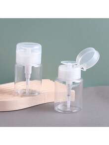 1 Stück 100/200ml transparente Pumpflasche, klare nachfüllbare Reiseflasche, geeignet für Hautpflege, Toner, Lotion, Makeup-Entferner, Nagellackentferner, auslaufsicherer Kosmetikbehälter, wiederverwendbar für Zuhause, Wohnmobil, Reisen