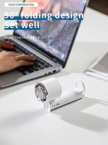 Ventilateur mini USB à main à trois vitesses réglables, refroidissement rapide, capable de créer des motifs de fleurs de glace, ventilateur à main rafraîchissant, grande capacité de 2000 mAh, longue durée de vie de la batterie, petit ventilateur, ventilateur à suspendre au cou, faible bruit, convient pour le repos à l'intérieur, le cinéma, la regarder des films dans la chambre à coucher