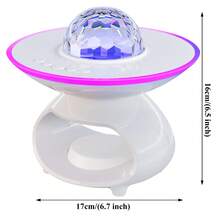 Moderne RGB Projektionslampe - USB aufladbar Bluetooth Lautsprecher, kabellose Ladestation, Wohnzimmer Tischlampe, ideales Geschenk