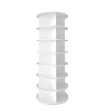 7 Tier Rotating Shoe Rack Tower Spinning Shoe Display Lazy Susan Shoe Organizer - White - View 2