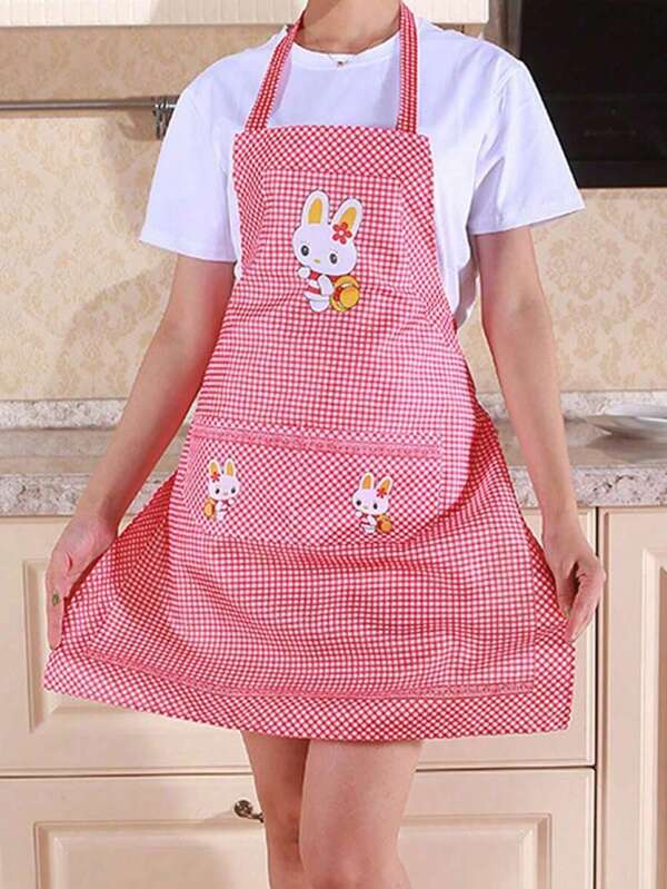 1 avental prático para adultos com estampa de coelho, utensílios de cozinha, dia das mães, presente para minha mãe, presente de dia das mães, acessórios de cozinha, presente para amigos, avental de cozinha adequado para homens e mulheres em cozinhas domésticas, restaurantes e roupas de trabalho