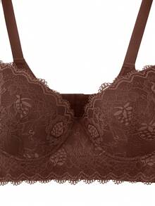 صدرية دانتيل كبيرة الحجم مع سلك داعم - تغطية كاملة ورفع الصدر، تصميم مطرز جذاب للأعلى بدون ظهر، صدرية يومية مضادة للانهيار لتي شيرت