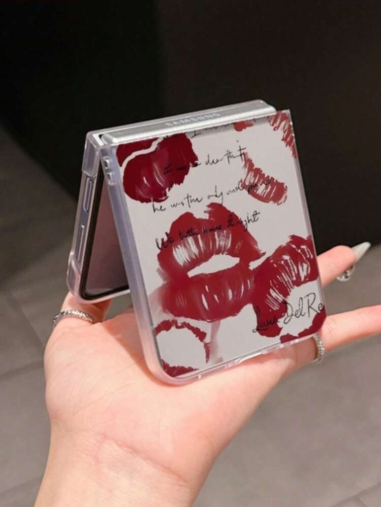 唇形时尚简约哑光PC材质性感唇元素可折叠手机壳，保护防摔：兼容三星Galaxy Zflip 3/Zflip 4/Zflip 5/Zflip 6/Zflip 7/ Razr 50 Ultra/ Razr 60 Ultra/ Razr 60/ Razr 50/Galaxy Z Flip7 FE - 無色 - 查看 10