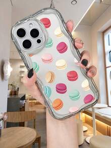 Funda de macarrones coloridos, diseño anti caídas, antichoque y resistente a arañazos, Compatible con iPhone 16ProMax/16E/16Pro/16Plus/16/15ProMax/15Pro/15Plus/15/14ProMax/14Pro/14Plus/14/13ProMax/13Pro/13/13Mini/12ProMax/12Pro/12/12Mini/11ProMax/11Pro/11/XSMAX/XR/X - Negro - Ver 7