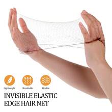 50/100 Peças Rede Elástica Invisível para Coque de Cabelo, Tela Marrom de 20 Polegadas, Adequada para Bailarinas, Penteados de Peruca e Dormir - Design Minimalista Elegante, Acessórios de Balé, Rede para Coque de Dança, Rede de Peruca Ultra-Fina, Rede Elástica para Coque, Rede Invisível para Aeromoça, Conjunto de Ferramentas de Penteado, Kit de Ferramentas de Penteado, Acessórios de Cabelo para Casa, Verão, Férias, Viagem, Festival, Aniversário - Multicolorido - Visão 8