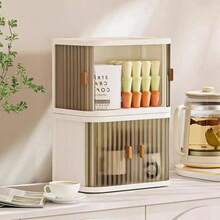 1 pieza Caja de almacenamiento de escritorio con persiana enrollable navideña - Organizador de oficina apilable, a prueba de polvo y humedad, adecuado para baño/cocina/sala de estar/oficina/estudio, se puede usar para almacenar libros/artículos de papelería/suministros de oficina/artículos varios diarios