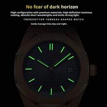 Men's Fashion Luxury Quartz Watch – Waterproof Luminous Stainless Steel Business - P924玫金藍面鋼帶款 - 查看 5