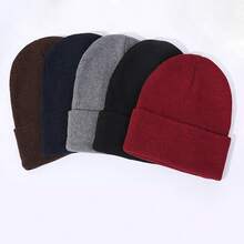 5pcs Set Of Beanies, Stylish And Versatile, High-Elasticity Solid Colors, 5-Color Set, Create Different Style Outfits Every Day, Unisex Christmas Winter Ski Hats For Warmth And Windproof Protection, Ideal Gift Choice - Multicolor - View 9