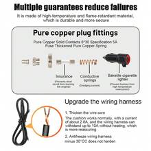 12V/24V汽车加热座垫，快速加热汽车电热垫，通用汽车加热座垫，冬季温暖舒适的汽车座椅加热垫 - 黑色 - 查看 9