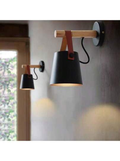 1pc Nordic Macaron Wand Lamp, Bedroom Bedside Moderne Minimalist Dining Room Hallway Staircase Living Lighting, Night Verlichting view 5