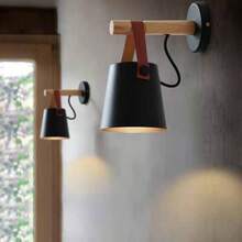 1pc Nordic Macaron Wall Lamp, Bedroom Bedside Lamp, Modern Minimalist Dining Room Hallway Staircase Living Room Lighting, Night Light - Small Macaron Wall Lamp - View 5