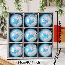 9 piezas Juego de adornos navideños, Bolas de Navidad de 8CM, Decoración colgante brillante para el árbol de Navidad, Bolas decorativas de colores, Decoración colgante de discoteca, Adecuado para Navidad, Halloween, Boda, Día de San Valentín y Año Nuevo, Ideal para decoración de fiestas en el hogar y regalos de celebración, Decoraciones navideñas, Decoración de escena navideña Decoraciones navideñas para el hogar Regalos de Navidad Decoración navideña - Multicolor - Ver 3
