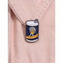 1pc Cute Salty Cans Enamel Pin, Brooch For Hats, Backpacks, Clothes, Decorations, Scarves, Gift - Nhiều màu - Xem 3