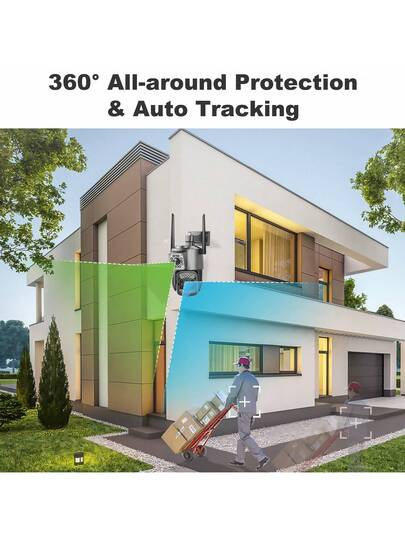 SWVW 4K 8MP 10X Zoom Dual Lens 4G IP Camera Night Vision Ai Human Detect PTZ Outdoor Video Camara Wireless V380 Pro CCTV Security Protection,Supports Sim Card RJ 45 Connection,4G Indoor Home view 9