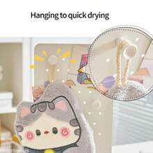 Cute Cat Hand Towel Double-Thickness Hand Towel Quick-Drying Absorbent Kitchen Cleaning Rag Bathroom Hanging Towels Home Supplie - 3 - View 4