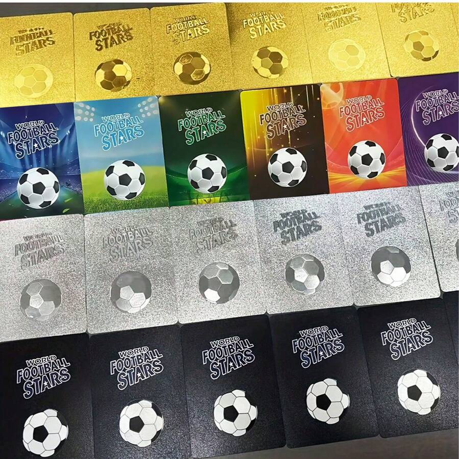 55 Football Star Trading Card Sets In A Box, Suitable For Social Occasions, Birthdays, Christmas And New Year Gifts, Valentine's Day Gifts, Small Gifts, Collections, Toys, Random Color And Pattern Boxes