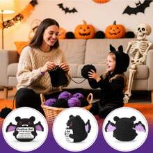 1pc Bat Hand-Woven Plush Doll Ornaments With Encouraging Words Can Be Given As Small Gifts To Friends And Family. Lovely Plush Doll Gift Design And Encouraging Words Are Very Warm And Sweet! These Lovely Dolls Will Always Be Your Friends, And They Will Make You Feel Relaxed And Happy! Home And Desk Decorative Ornaments Cute Knitted Ornaments Are Very Suitable For Home Living Room And Desk