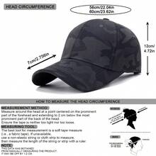 1pc Men's Adjustable Camouflage Print Baseball Cap, Outdoor Sports, Sun Protection, Casual, For Spring Autumn Travel, Beach Party Halloween - Multicolor - View 2