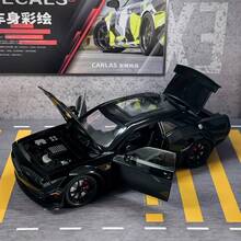 1:24 黑色金属压铸赛车模型，具有逼真的设计、声音和转向 - 适合年轻人收藏的完美玩具车、圣诞装饰和礼物 - 彩色 - 查看 3