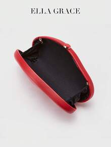 Ella Grace - Rote Abendtaschen, funkelnde Clutch-Taschen, Luxus-Handtaschen, Acryl-Clutch mit freier Silhouette und goldenem Schloss für Galas und Partys - Weihnachten