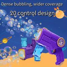Fully Automatic 10-Hole Bubble Gun For Kids, Powerful Bubble Blowing, Suitable For 3-Year-Olds And Children Aged 4-8, Bubble Machine Gun, Party Favors, Summer Toys, Outdoor, Birthday Gifts And Christmas(Blue+Purple) - 2件套裝(藍色+紫色) - 查看 1