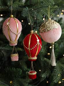 1 قطعة زينة شجرة عيد الميلاد - ديكور أنيق على شكل بالون ذهبي وزهري مع حلقة للتعليق، لا يحتاج إلى كهرباء، لشجرة عيد الميلاد الداخلية/الخارجية، إكليل، أغاليط، ديكورات عيد الميلاد الاحتفالية، ديكورات شجرة عيد الميلاد، تفاصيل منزلية موسمية، شرابات زخرفية، زينة، تعليق زخرفي، ديكورات منزلية، تزيين إكليل، زينة عيد الميلاد خفيفة الوزن ديكورات غرفة الشتاء