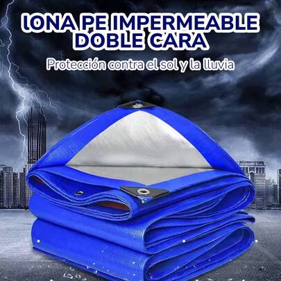 CASAMAX WL 1 pieza lona de plástico, impermeable doble cara, cubierta protectora multiusos - 3x4 metros -