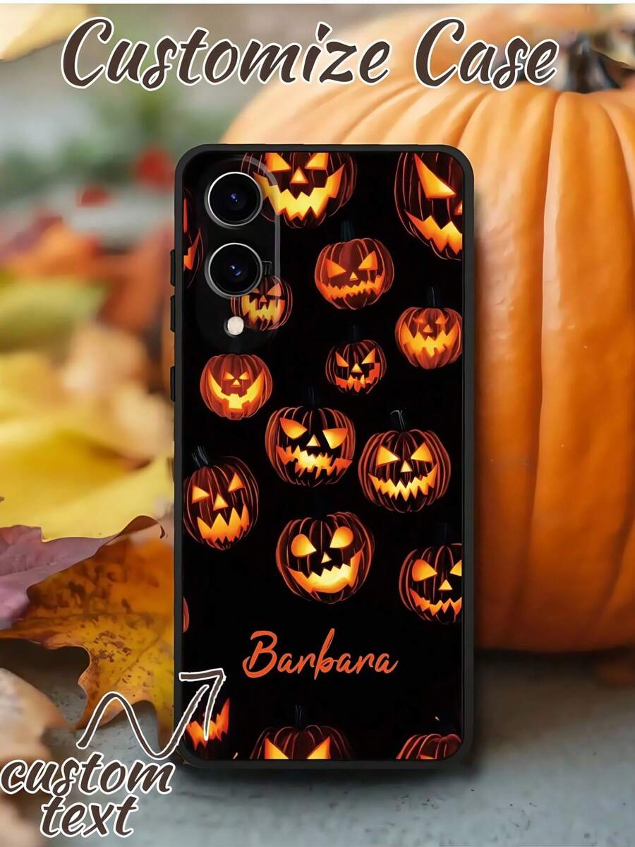 1 pièce Étui de téléphone en silicone souple personnalisable avec image, texte, nom, compatible avec 17, 16, 15, 14, 13, 12, 11 Pro Max, 14, 15, 16 Plus, 16e, Galaxy S25, S24, S23, S22 Ultra Edge, OPPO et autres séries de téléphones, design de luxe, étui de téléphone imprimé, coque arrière noire et blanche, accessoires de téléphone, cadeau de vacances, convient aux couples, amis et famille