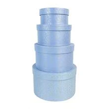 Set de 4 cutii cadou rotunde cu model de trandafiri, hârtie imprimată elegantă, design revigorant cu mai multe straturi și capacitate, DIY și stivuibil, potrivit pentru cadouri de ziua de naștere, nuntă, sărbători - Multicolor - Vizualizare 14