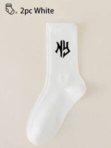 40pcs/30pcs/24pcs Unisex Comfortable Sports Socks, Men's Long Socks For Sports And Training, Women's Long Socks For Casual And Business Wear, Antibacterial, Soft, Black And White, Odor-Resistant, Moisture-Wicking, Lightweight And Comfortable, Suitable For Autumn/Winter, 20pcs/10pcs/8pcs/6pcs/4pcs/2pcs Set, Autumn