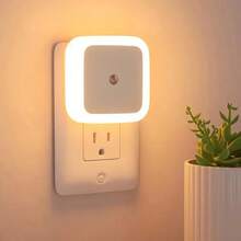 Smart 4pcs Night Lights - Plug-In With Dusk-To-Dawn Sensor - Automatically Turn On And Off For Bedroom, Bathroom, Hallway, Kitchen