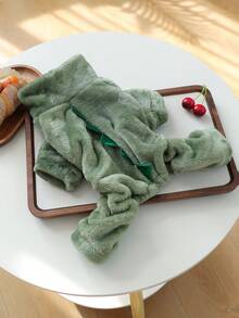 1 Stück Haustierkleidung, Hunde-Katzen-Kostüm-Outfit für kleine Hunde und Welpen, süße, fröhliche Welpen-Katzen-Bekleidung, kleiner Hund Herbst/Winter warmes, bequemes Dinosaurier-Cosplay-Outfit