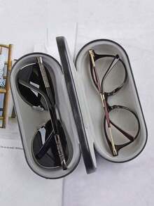 Printed With Flowers And Letters A-Z Elegant Personalized Black Glasses Case For Men & Women - Hard Shell Eyeglass Protector With Wear-Resistant Soft Lining, Suitable For Prescriptions Eyeglasses And Various Eyeglasses Accessories For Women- Portable Myopia & Glasses Organizer For Travel & Daily Use,Birthday Party Gifts(Except U Q X)