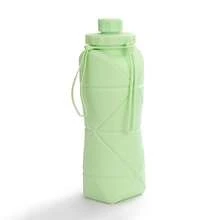 Silicone Folding Water Bottle Large Capacity Outdoor Travel Portable Sports Water Jug High Temperature Resistant  Creative Folding Cup - 800ml--綠 - 查看 13