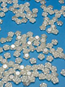 50/100 Stücke Mini Beige Rose Deko, 12mm Kunstharz Perlenblume Deko - Basteln, Scrapbooking und Hochzeitsdekoration, Bouquet Accessoires