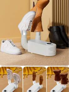 Purple Light Activated Carbon Fast Heating Shoe Dryer, Foldable And Storable, Intelligent Timing And Constant Temperature System, Fast Shoe Drying Artifact - White - View 6