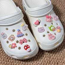 14 Stücke Cartoon Schuh Charms - Exquisit gefertigte transparente Harz Dekorationen für Clogs und Sandalen, DIY Accessoires für Frauen und Männer, perfekte Geburtstagsgeschenke