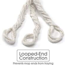 Loop-End Commercial String Mop Head – 6-Inch Highly Absorbent Cotton Blend Replacement For Industrial & Home Use - 白色 - 查看 7