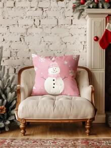 4pcs Velvet-Like Soft Christmas Santa Claus, Christmas Numbers, Reindeer, Snowman, Snowflake Decorative Pillow Covers, Hypoallergenic Polyester Material, Hidden Zipper, No Filling, Suitable For Home Decor, Living Room, Throw Pillow Cases, Cushion Covers, Sofa Decorative Pillows, Home Decor Pads