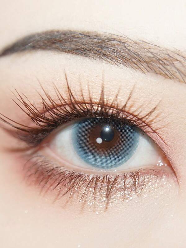 Halloween Contact Lenses 1pair Nature Cosmetic Contact Lenses,180Day Blue Magnification Soft Contact Lenses 14.2mm Cosplay Vision Care Date Halloween Eye Make Up