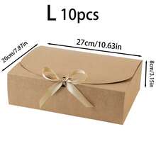 10pcs/5pcs/2pcs - White/Black/Pink/Brown Gift Box With Lid, Gift Box With Ribbon For Bridesmaid Proposal Box, Gift Box For Wedding, Birthday Gift, Shower Party And Other Parties, Valentine's Day Gifts, Valentine Day,Packaging, Birthday, DIY Making, Beauty Storage BOX