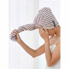 1 pieza Gorro de secado de cabello de moda, disponible en múltiples patrones, diseño de gorro cómodo para el peinado, material de felpa coral absorbente y suave, talla única para todos, adecuado para decoración del hogar y el baño, decoración de otoño, gorro de vuelta al colegio