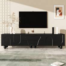 Television Stands & Entertainment Centers - Black + Particle Board - View 7